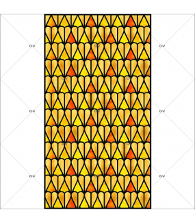 Sticker-vitrail-géométrique-jaune-vitrophanie-électrostatique-sans-colle-repositionnable-réutilisable-ou-adhésif-décoration-fenêtres-vitres-DECO-VITRES