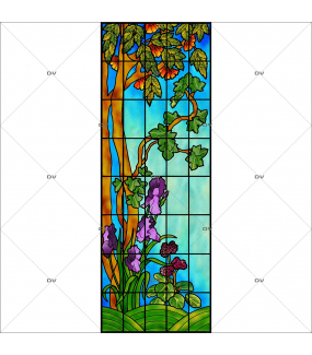 Sticker-vitrail-arbres-iris-fleurs-paysage-nature-retro-vitrophanie-électrostatique-sans-colle-repositionnable-réutilisable-ou-adhésif-décoration-fenêtres-vitres-DECO-VITRES