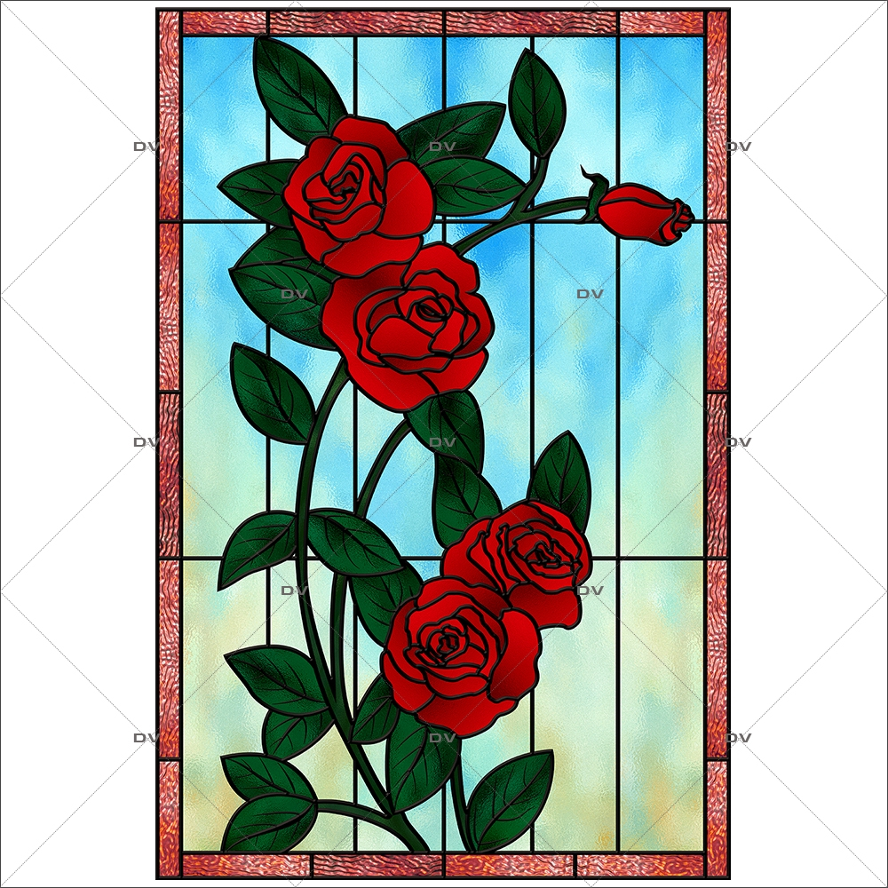 sticker-vitrail-roses-rouges-electrostatique-adhesif-effet-depoli-DECO-VITRES-VIT110