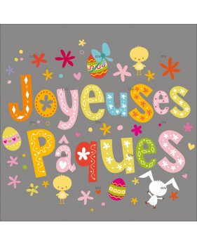 PAQ125 - Sticker Joyeuses Pâques