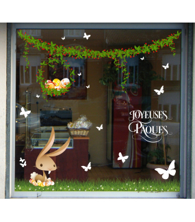 photo-sticker-frise-oeufs-fleurs-papillons-herbe-lapin-couvant-oeufs-decores-texte-joyeuses-paques-decoration-vitrine-vitrophanie-electrostatique-sans-colle-reutilisable-DECO-VITRES