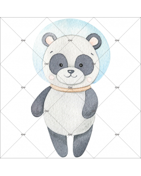 ST194 - Sticker panda dans l'espace