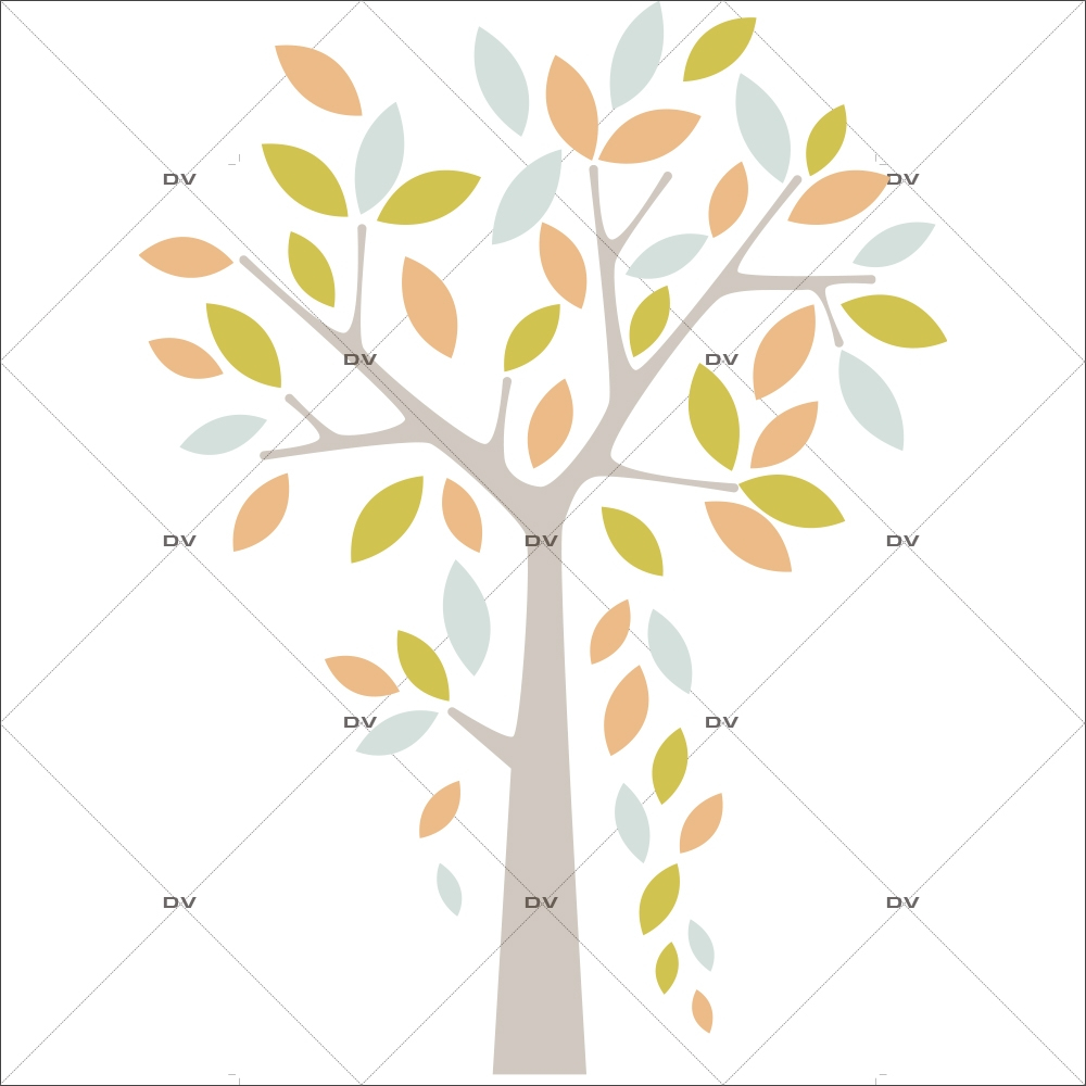 Stickers branche d'arbre, stickers muraux arbres pour décoration