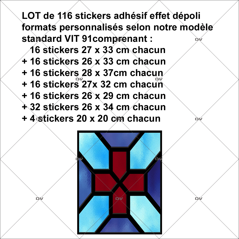 VITP2160 - Lot de 116 stickers formats personnalisés