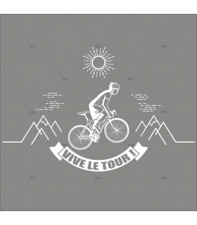 sticker-cycliste-coureur-velo-course-tour-de-france-vive-le-tour-montagnes-soleil-electrostatique-recto-verso-repositionnable-vitrophanie-DECO-VITRES-TDF14