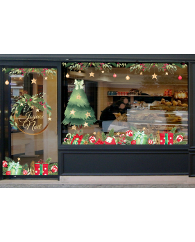 photo-vitrine-noel-retro-entourage-sapin-boules-etoiles-pignes-cadeaux-sapin-couronne-joyeux-noel-electrostatique-vitrophanie-stickers-DECO-VITRES