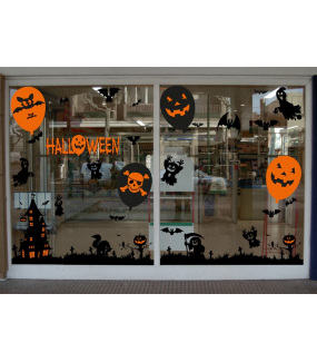 Sticker-halloween-texte-31-octobre-vitrophanie-décoration-vitrine-halloween-électrostatique-sans-colle-repositionnable-réutilisable-DECO-VITRES