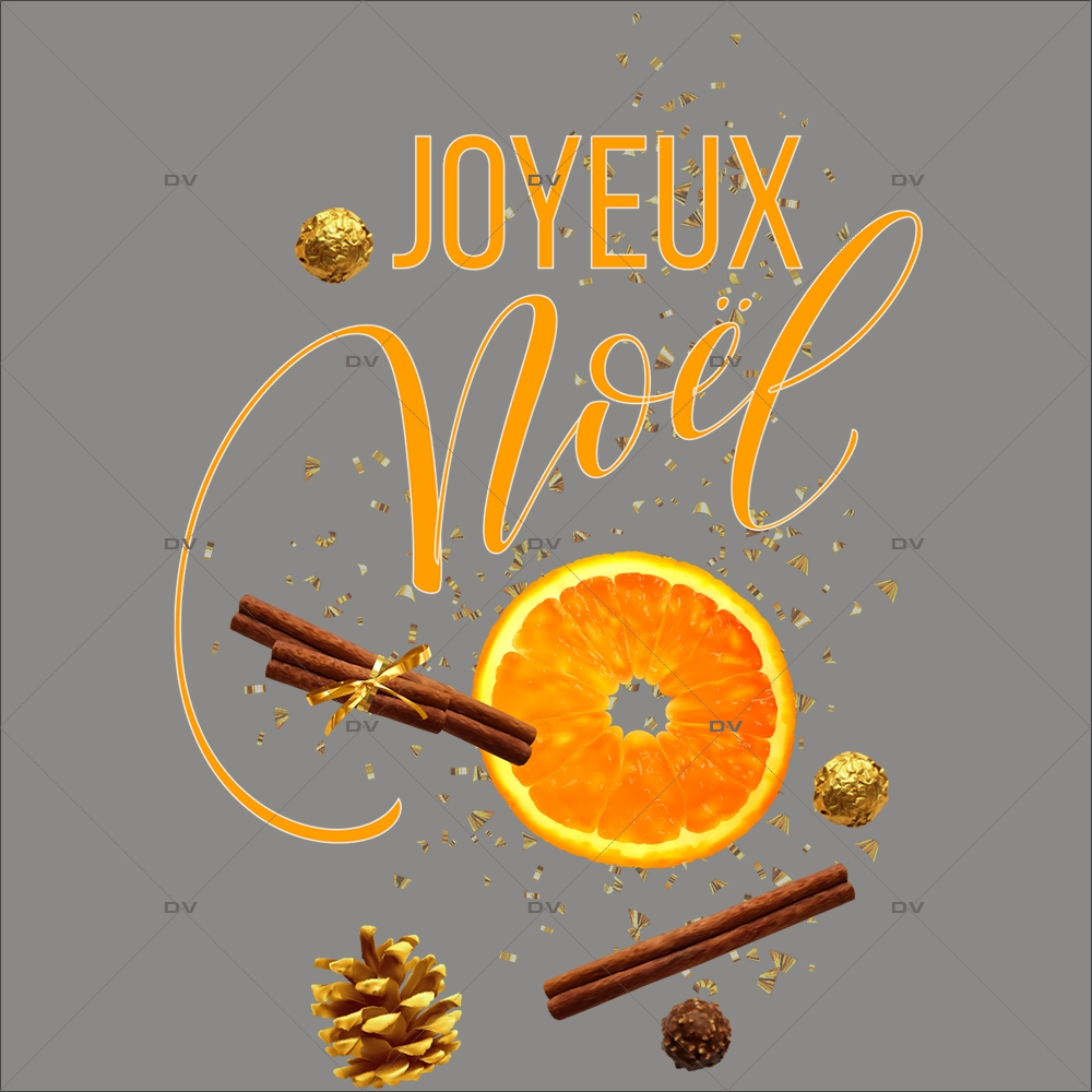 JN38 - Sticker Joyeux Noël gourmand