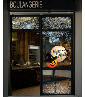 photo-vitrine-sticker-electrostatique-vitrophanie-halloween-citrouille-chauve-souris-lune-rousse-texte-happy-halloween-DECO-VITRES