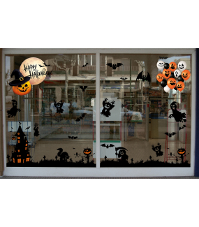 photo-vitrine-sticker-electrostatique-vitrophanie-citrouille-chauve-souris-lune-rousse-ballons-manoir-cimetiere-texte-happy-halloween-DECO-VITRES