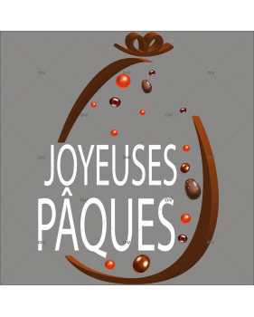PAQ132 - Sticker œuf choco Joyeuses Pâques