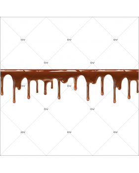 PAQ136 - Sticker frise de chocolat coulant