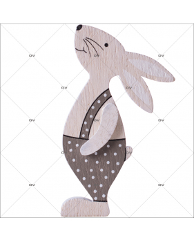 PAQ160 - Sticker lapin de Pâques jardinier
