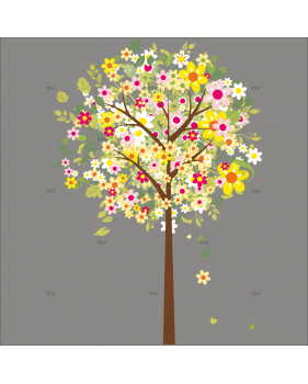 PRINT11 - Sticker arbre fleuri