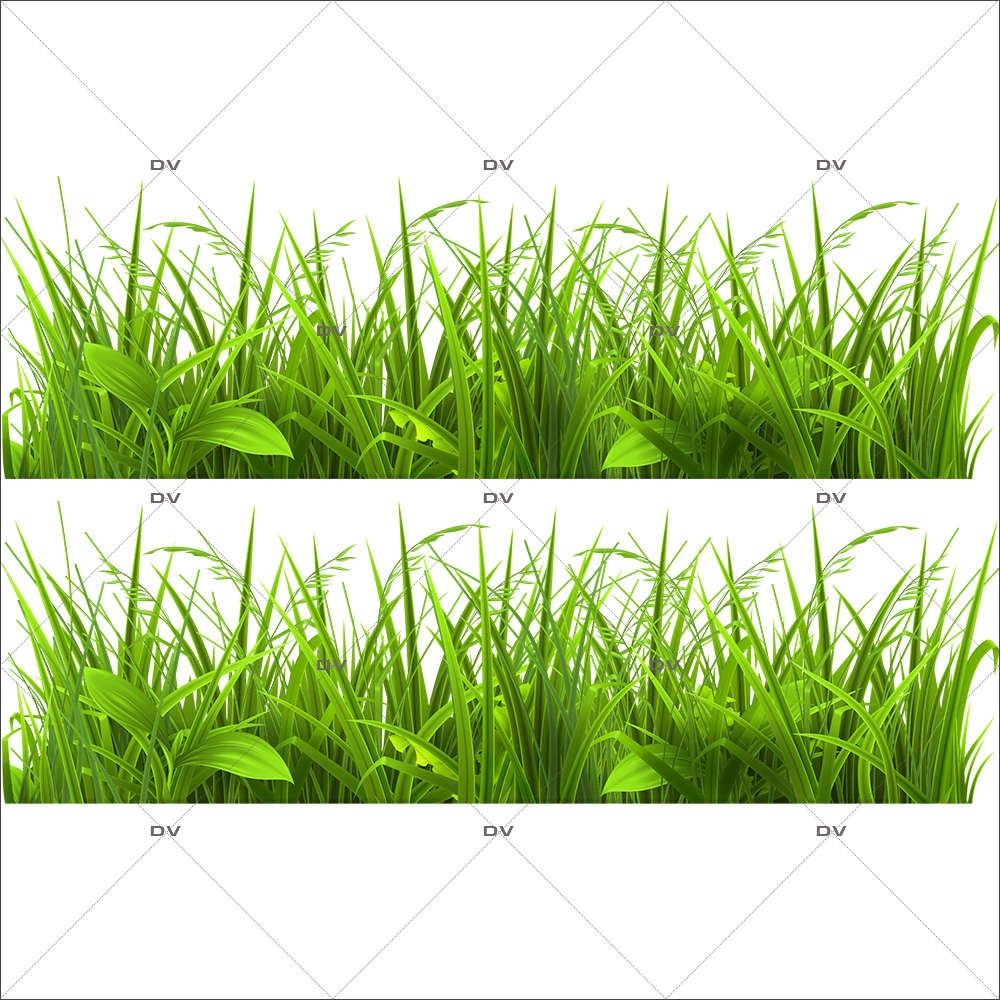 HERB4 - Sticker frises d'herbes - DECO-VITRES - Sticker vitres