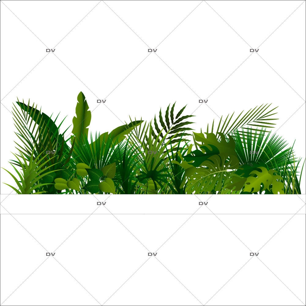 Sticker-frise-de-plantes-et-feuillages-exotiques-paysage-forêt-tropicale-été-vitrophanie-décoration-vitrine-estivale-électrostatique-sans-colle-repositionnable-réutilisable-DECO-VITRES