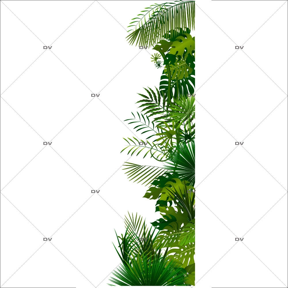 Sticker-angle-de-plantes-et-feuillages-exotiques-paysage-forêt-tropicale-été-vitrophanie-décoration-vitrine-estivale-électrostatique-sans-colle-repositionnable-réutilisable-DECO-VITRES