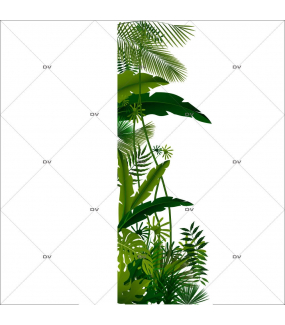 Sticker-angle-de-plantes-et-feuillages-exotiques-paysage-forêt-tropicale-été-vitrophanie-décoration-vitrine-estivale-électrostatique-sans-colle-repositionnable-réutilisable-DECO-VITRES