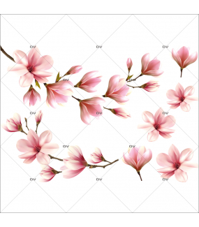 SAK1 - Sticker branche de cerisier en fleurs - DECO-VITRES