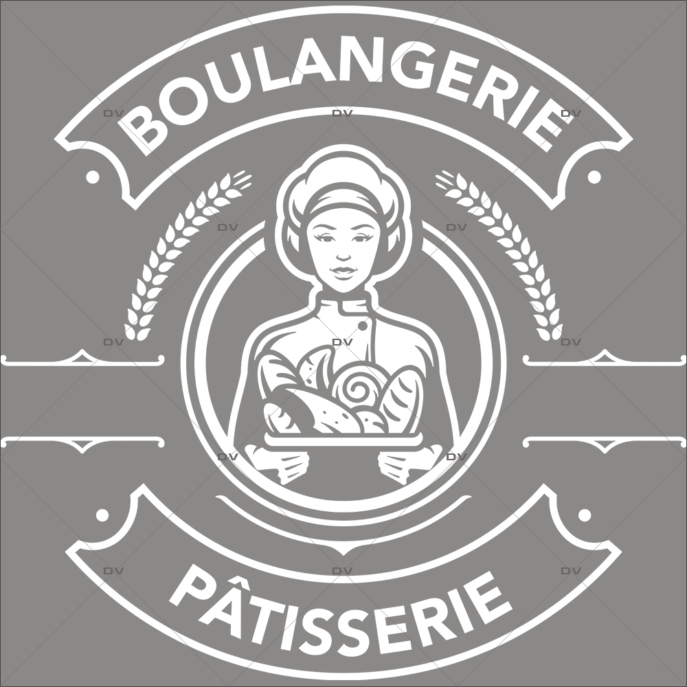 BL62 Sticker Logo Boulangerie Date Personnalisable