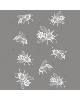 MIEL4 - Sticker abeilles