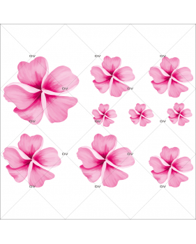 EXO8 - Sticker fleurs exotiques roses