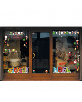 Sticker-frises-suspensions-père-noël-sapins-renne-oiseaux-boules-vitrophanie-décoration-vitrine-noël-électrostatique-sans-colle-repositionnable-réutilisable-DECO-VITRES