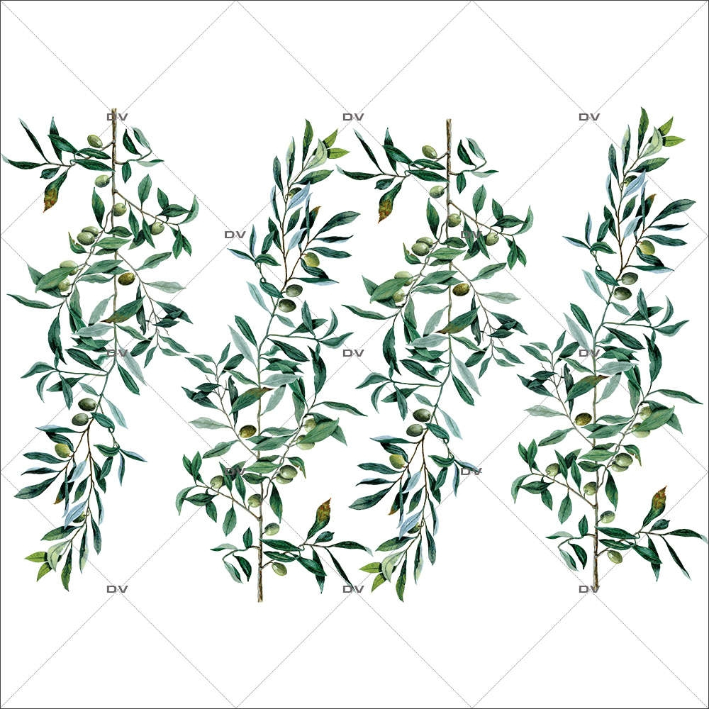 Sticker-branches-olivier-provence-arbre-olives-printemps-été-vitrophanie-décoration-vitrine-estivale-printanière-électrostatique-sans-colle-repositionnable-réutilisable-DECO-VITRES