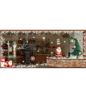 photo-stickers-vitrine-noel-cartoon-sapins-cristaux-electrostatique-sans-colle-DECO-VITRES