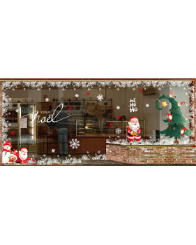 photo-stickers-vitrine-noel-cartoon-sapins-cristaux-electrostatique-sans-colle-DECO-VITRES