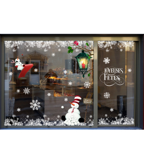 photo-decoration-vitrine-noel-retro-lanterne-bonshommes-neige-cristaux-DECO-VITRES