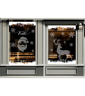 photo-vitrine-pere-noel-renne-cristaux-neige-flocons-electrostatique-DECO-VITRES