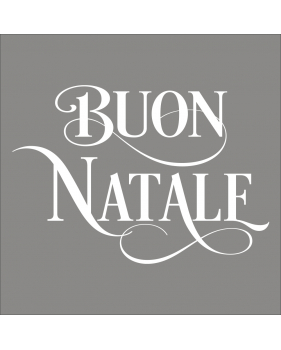 Vetrofania testo volute Buon Natale bianco elettrostatica per vetrine DECO-VITRES