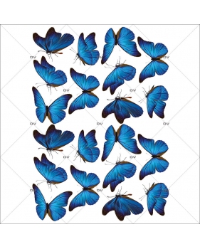 Sticker-papillons-bleus-insectes-printemps-animaux-été-vitrophanie-décoration-vitrine-printanière-estivale-électrostatique-sans-colle-repositionnable-réutilisable-DECO-VITRES