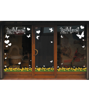 Sticker-papillons-blancs-insectes-printemps-animaux-été-vitrophanie-décoration-vitrine-printanière-estivale-électrostatique-sans-colle-repositionnable-réutilisable-DECO-VITRES