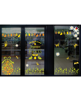 Sticker-oeufs-de-pâques-en-fleurs-vitrophanie-décoration-vitrine-pâques-printanière-électrostatique-sans-colle-repositionnable-réutilisable-DECO-VITRES