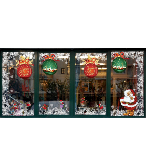 Sticker-père-noël-traditionnel-vitrophanie-décoration-vitrine-noël-électrostatique-sans-colle-repositionnable-réutilisable-DECO-VITRES