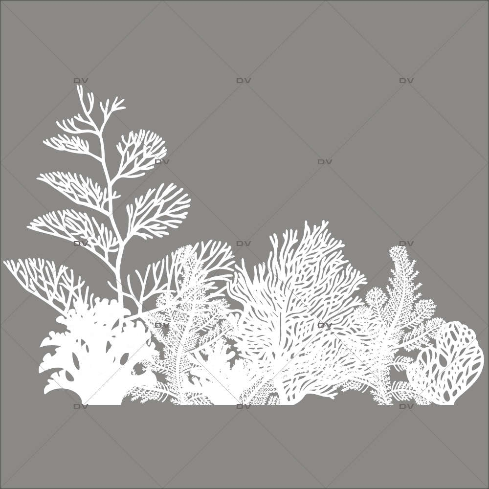 Sticker-algues-et-coraux-mer-vacances-été-vitrophanie-décoration-vitrine-estivale-poissonnerie-restaurant-électrostatique-sans-colle-repositionnable-réutilisable-DECO-VITRES