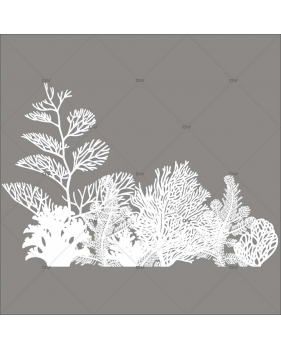 Sticker-algues-et-coraux-mer-vacances-été-vitrophanie-décoration-vitrine-estivale-poissonnerie-restaurant-électrostatique-sans-colle-repositionnable-réutilisable-DECO-VITRES