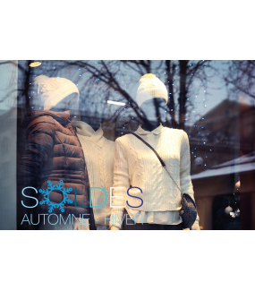 Sticker-soldes-flocon-cristaux-automne-hiver-vitrophanie-décoration-vitrine-promotionnelle-électrostatique-sans-colle-repositionnable-réutilisable-DECO-VITRES