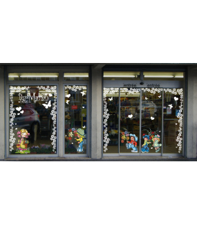 Sticker-coeurs-blancs-vitrophanie-décoration-vitrine-fêtes-grands-mères-pères-st-valentin-soldes-noël-pâques-électrostatique-sans-colle-repositionnable-réutilisable-DECO-VITRES