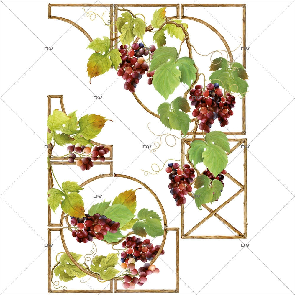 Sticker-angles-treille-feuilles-de-vigne-grappes-raisins-vitrophanie-décoration-vitrine-cave-caviste-bar-à-vins-restaurant-supermarché-électrostatique-sans-colle-repositionnable-réutilisable-DECO-VITRES