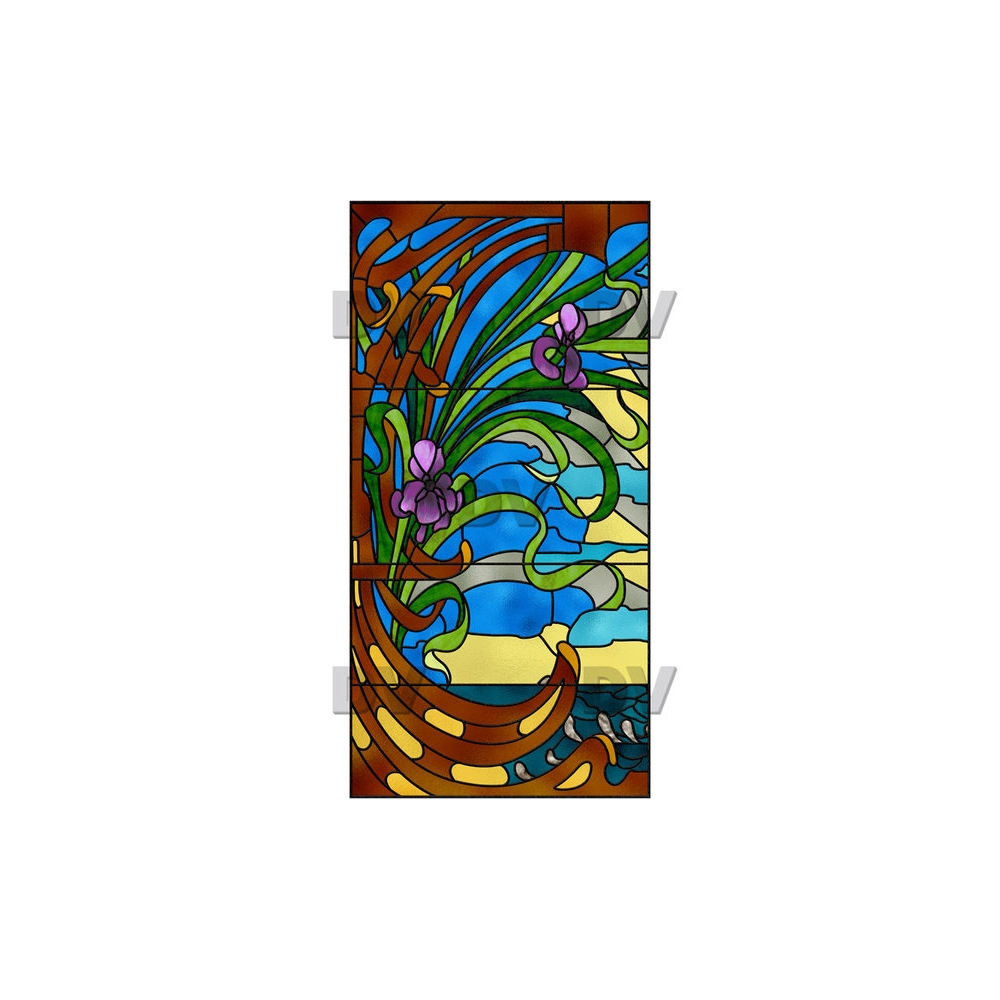 Sticker-vitrail-art-nouveau-retro-vintage-fleurs-iris-vitrophanie-électrostatique-sans-colle-repositionnable-réutilisable-ou-adhésif-décoration-fenêtres-vitres-DECO-VITRES Sticker-vitrail-art-nouveau-retro-vintage-fleurs-iris-vitrophanie-électrostatique-sans-colle-repositionnable-réutilisable-ou-adhésif-décoration-fenêtres-vitres-DECO-VITRES