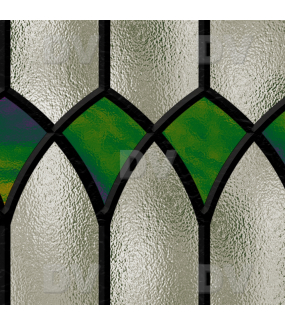 Sticker-vitrail-géométrique-vert-gris-ancien-vintage-retro-vitrophanie-électrostatique-sans-colle-repositionnable-réutilisable-ou-adhésif-décoration-fenêtres-vitres-DECO-VITRES