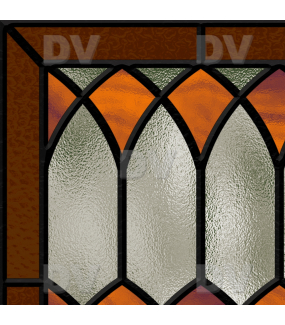 Sticker-vitrail-géométrique-orange-gris-ancien-vintage-retro-vitrophanie-électrostatique-sans-colle-repositionnable-réutilisable-ou-adhésif-décoration-fenêtres-vitres-DECO-VITRES