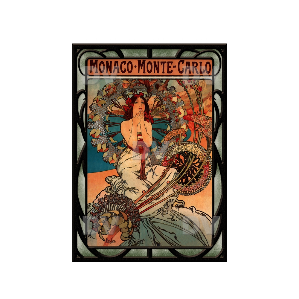 Sticker-vitrail-Mucha-fleurs-art-nouveau-retro-vintage-chemins-de-fer-monaco-vitrophanie-électrostatique-sans-colle-repositionnable-réutilisable-ou-adhésif-décoration-fenêtres-vitres-DECO-VITRES