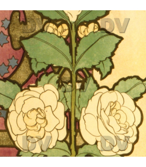 Sticker-vitrail-Mucha-fleurs-art-nouveau-retro-vintage-la-dame-aux-camélias-vitrophanie-électrostatique-sans-colle-repositionnable-réutilisable-ou-adhésif-décoration-fenêtres-vitres-DECO-VITRES