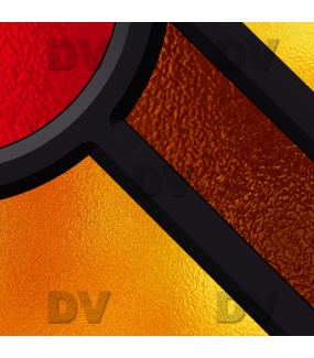 Sticker-vitrail-géométrique-orange-rouge-marron-ancien-vintage-retro-vitrophanie-électrostatique-sans-colle-repositionnable-réutilisable-ou-adhésif-décoration-fenêtres-vitres-DECO-VITRES