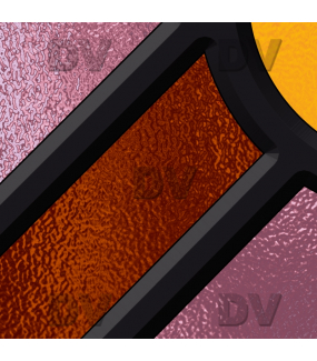 Sticker-vitrail-géométrique-jaune-rose-marron-ancien-vintage-retro-vitrophanie-électrostatique-sans-colle-repositionnable-réutilisable-ou-adhésif-décoration-fenêtres-vitres-DECO-VITRES