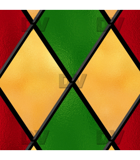 Sticker-vitrail-géométrique-losanges-vert-rouge-jaune-ancien-vintage-retro-vitrophanie-électrostatique-sans-colle-repositionnable-réutilisable-ou-adhésif-décoration-fenêtres-vitres-DECO-VITRES